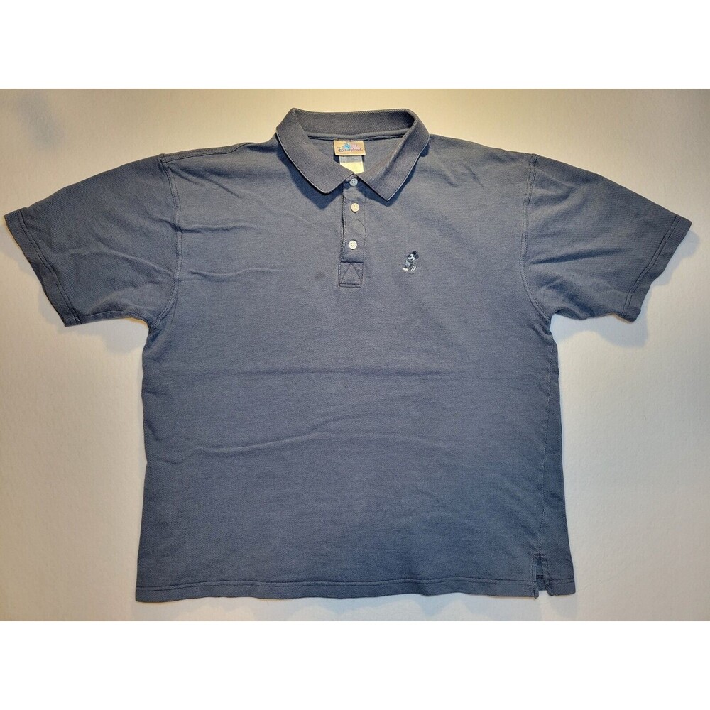 VINTAGE Disneyland Resort Polo Shirt Mens Large Blue Mickey‎ Embroidered 90s